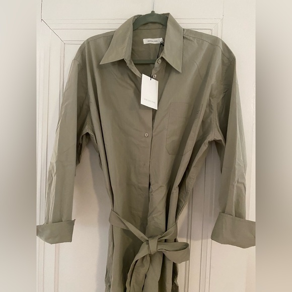 NWT Green Khaki Mijeong Park belted dress - Picture 7 of 8